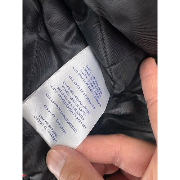 Starter Retro Satin Varsity Bomber Jacket Mens Medium Black Red $225 NWT NEW M - Picture 10 of 10